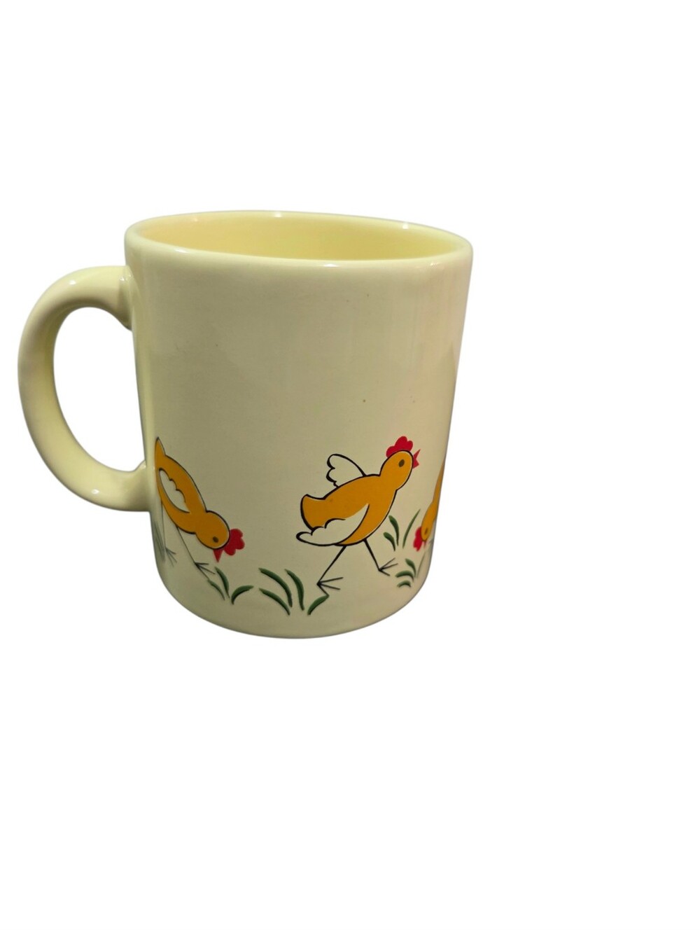 Rare 1970s Waechtersbach West Germany Yellow Chicken Hen Rooster Coffee Mug